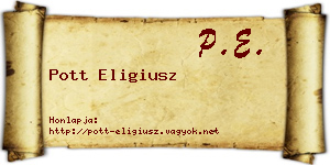 Pott Eligiusz névjegykártya